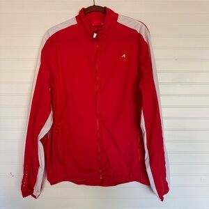 Redvanly Jacket Mens L Red Foster Windbreaker Zip Up Lightweight Golf Shirt